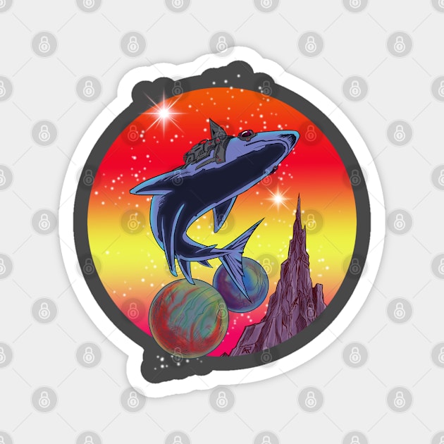 Space Shark Magnet by Alejandro Recoba