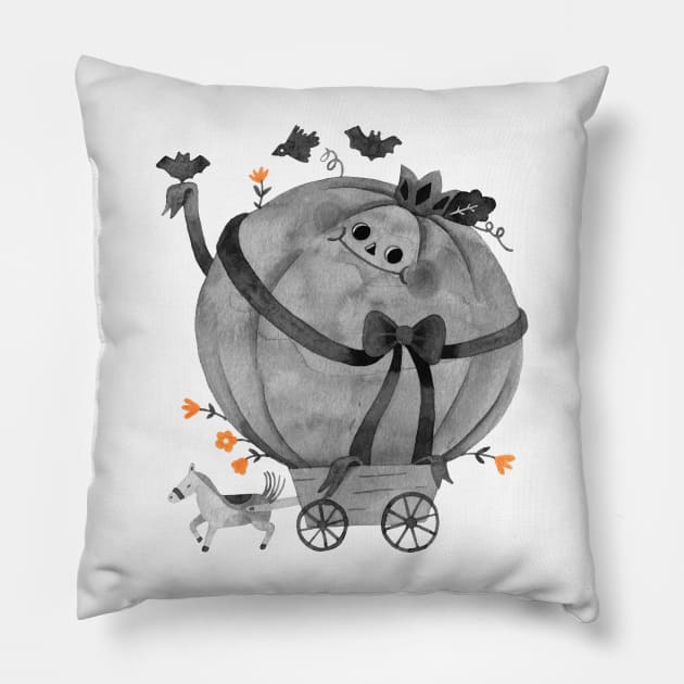 The Pumpkin Queen Pillow by alan melele