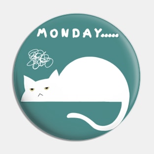 MONDAY VIBES (WHITE) Pin