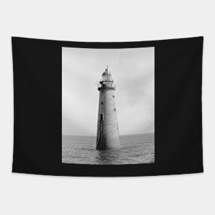 Minot's Ledge Light, 1880. Vintage Photo Tapestry