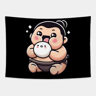 Cute Sumo Wrestler Tapestry
