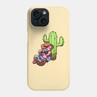 Wild West Pig With Cactus Phone Case