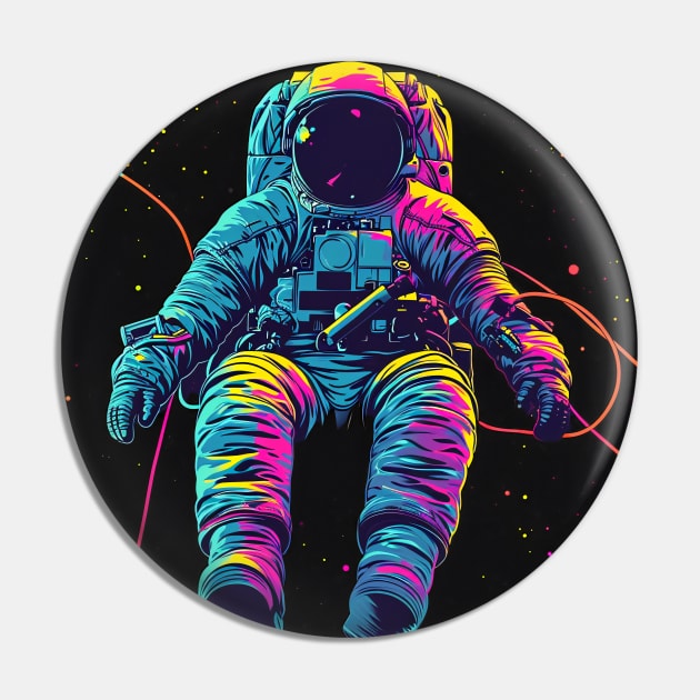 Colorful Astronaut Pin by Pozter