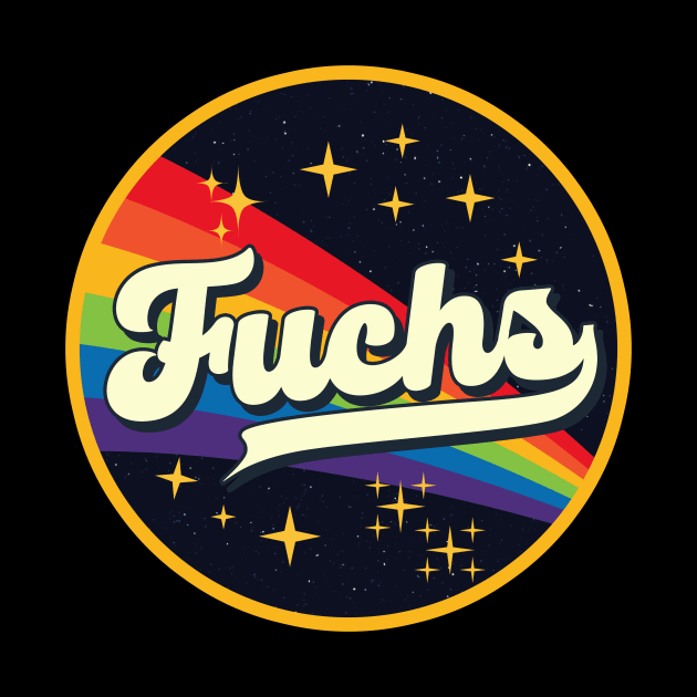 Fuchs // Rainbow In Space Vintage Style by LMW Art