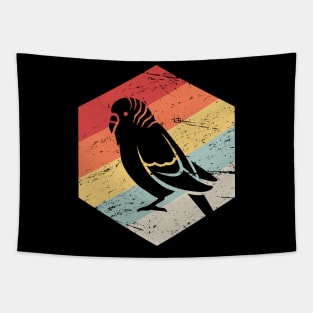 Retro Vintage Parakeet Budgie Parrot Bird Icon Tapestry