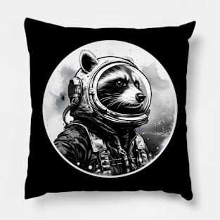 Astronaut raccoon Pillow