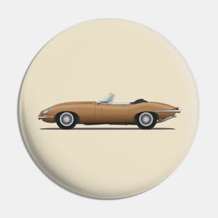 Jaguar E Type Roadster Bronze Pin