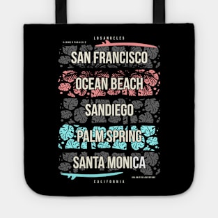 San Francisco Ocean Beach Sandiego Palm Spring Santa Monica Tote