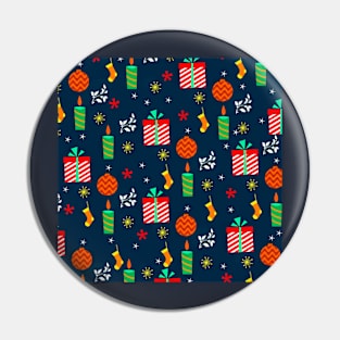 Christmas Candle and Gifts Pin