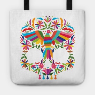 Mexican Otomí Skull Design Tote