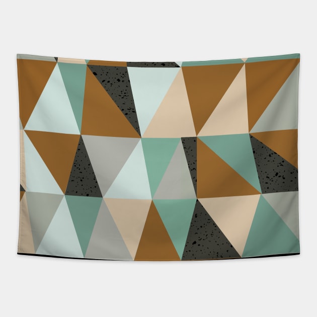 Pocket - IRREGULAR TRIANGLES OCHRE Tapestry by ninoladesign