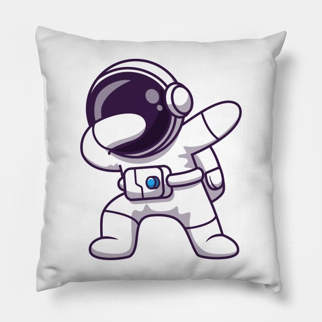 Cute Astronaut Dabbing Pillow by MaiKStore