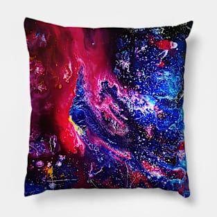 Galaxy Acrylic Painting Part 2 Pillow