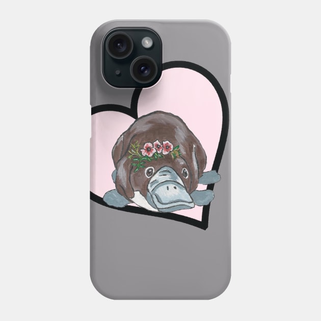 Platypus love Phone Case by Round-m-up