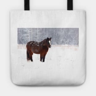 Brown on White - Horse Tote