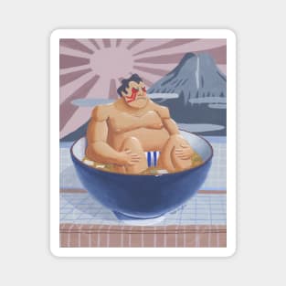 E. Honda in the Bath House chillin in miso soup Magnet