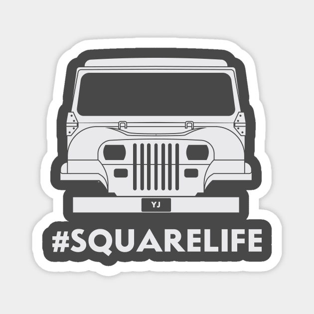 Jeep YJ #Squarelife Magnet by Grizzlynaut