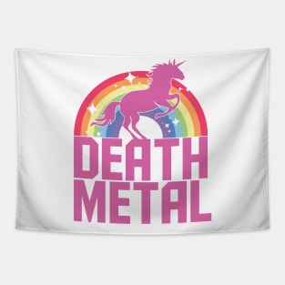 Death Metal Unicorn (Pink) Tapestry