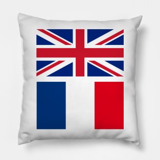 UK and French Flag Pillow