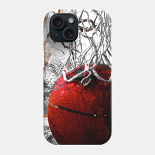 Basketball art vs 5- basketball artwork and net Phone Case