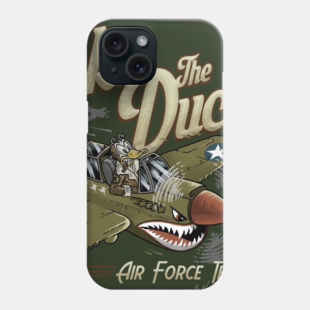 Duke the Duck flying Phone Case by nanobarbero