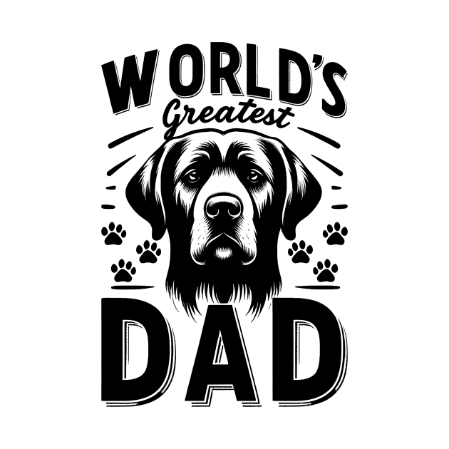 World's Greatest Dog Dad Fathers Day Puppy Lover Dog Paw by cyryley