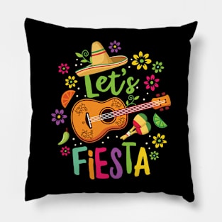 Let's Fiesta - Cinco De Mayo Designs Pillow