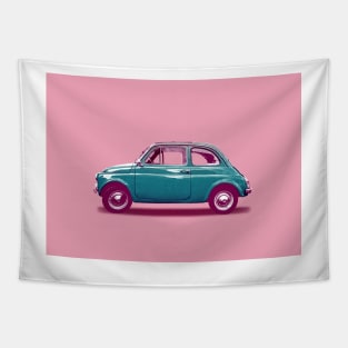 Pink and Green Fiat 500 Tapestry