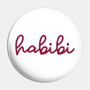 habibi - maroon red Pin