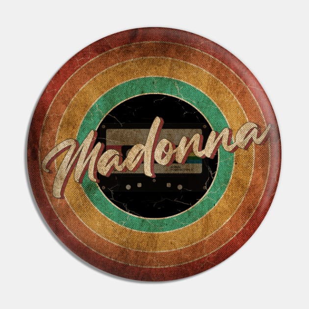 Madonna Vintage Circle Art Pin by antongg