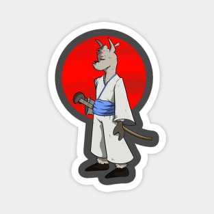 Samurai Llama Magnet