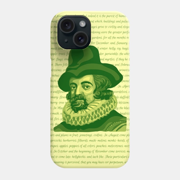 Francis Bacon Portrait and Quote Phone Case by Slightly Unhinged