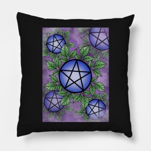 Purple Pentagrams Pillow