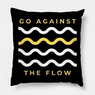 Go Against The Flow Wave Pillow