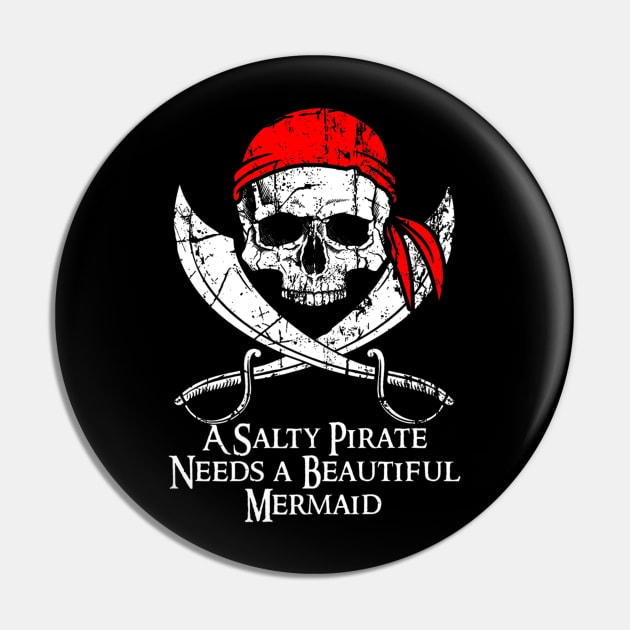 Pirate Skull Pin by Feliz ZombiePunk