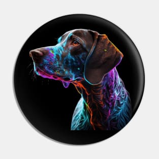 Neon German Shorthair Pointer Pin