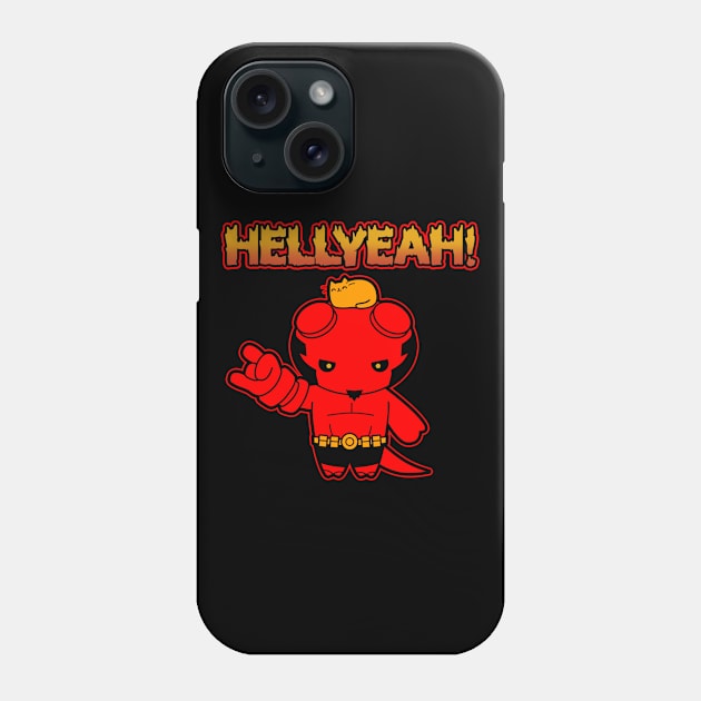 Cute Kawaii Superhero Hell Demon Boy Cartoon Phone Case by BoggsNicolas