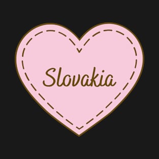 I Love Slovakia Simple Heart Design T-Shirt