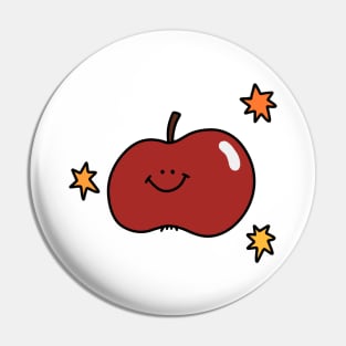 Smiley apple Pin