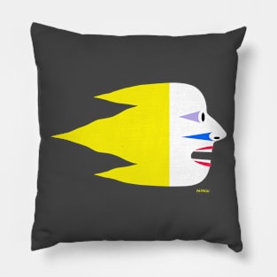 Flying Head - Yellow Pillow