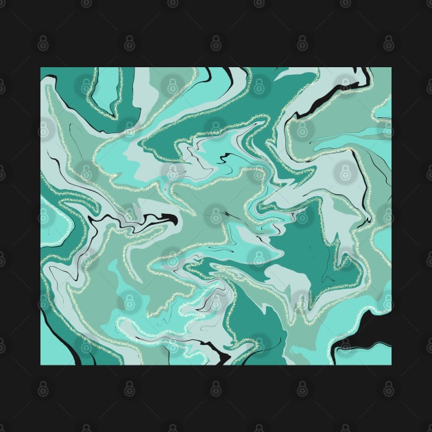 Light blue marble design - teal marble pattern by Alice_creates