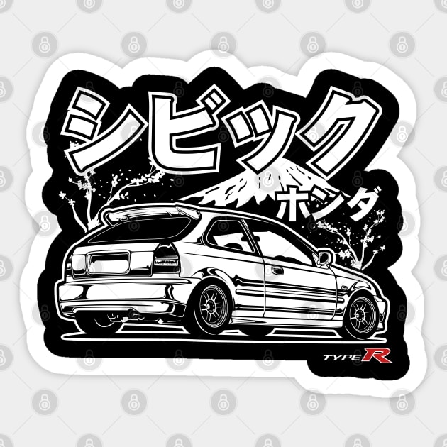 EK Squad Honda Civic EK JDM Sticker Decal 