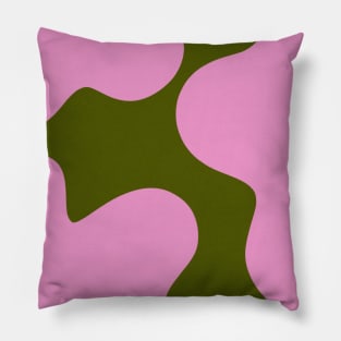 Flowers Groovy 70s Pink Pillow