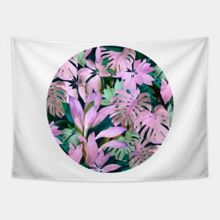 Tropical Night Magenta & Emerald Jungle Tapestry