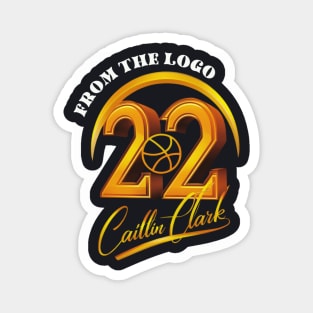 Caitlin Clark 22 From the logo white orange colors Magnet