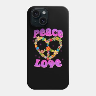 PEACE SIGN LOVE 60s 70s Tie Dye Hippie Halloween Costume Phone Case