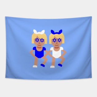 bunny ears emoji hanukkah Tapestry