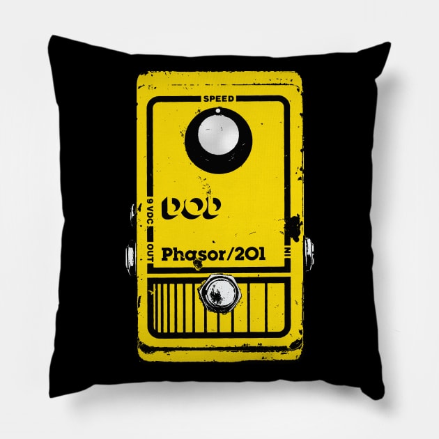 DOD Phasor Pedal Guitar FX Fan Art Design Pillow by DankFutura