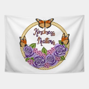 Kindness Matters - Roses And Hydrangea Tapestry