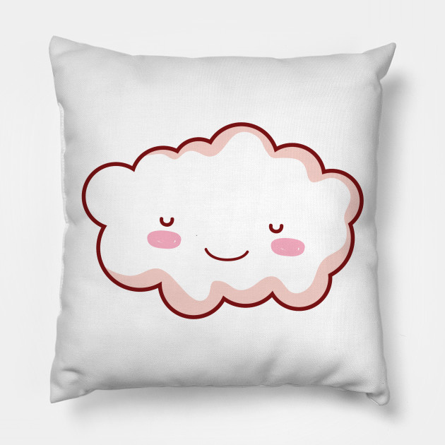 Cute Cartoon Clouds Drawing - Clouds - Pillow | TeePublic